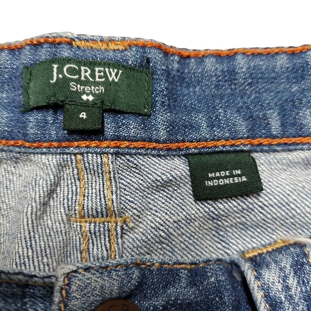 J. Crew Women's Blue Denim Cut Off Fringe Hem Shorts - Picture 5 of 6